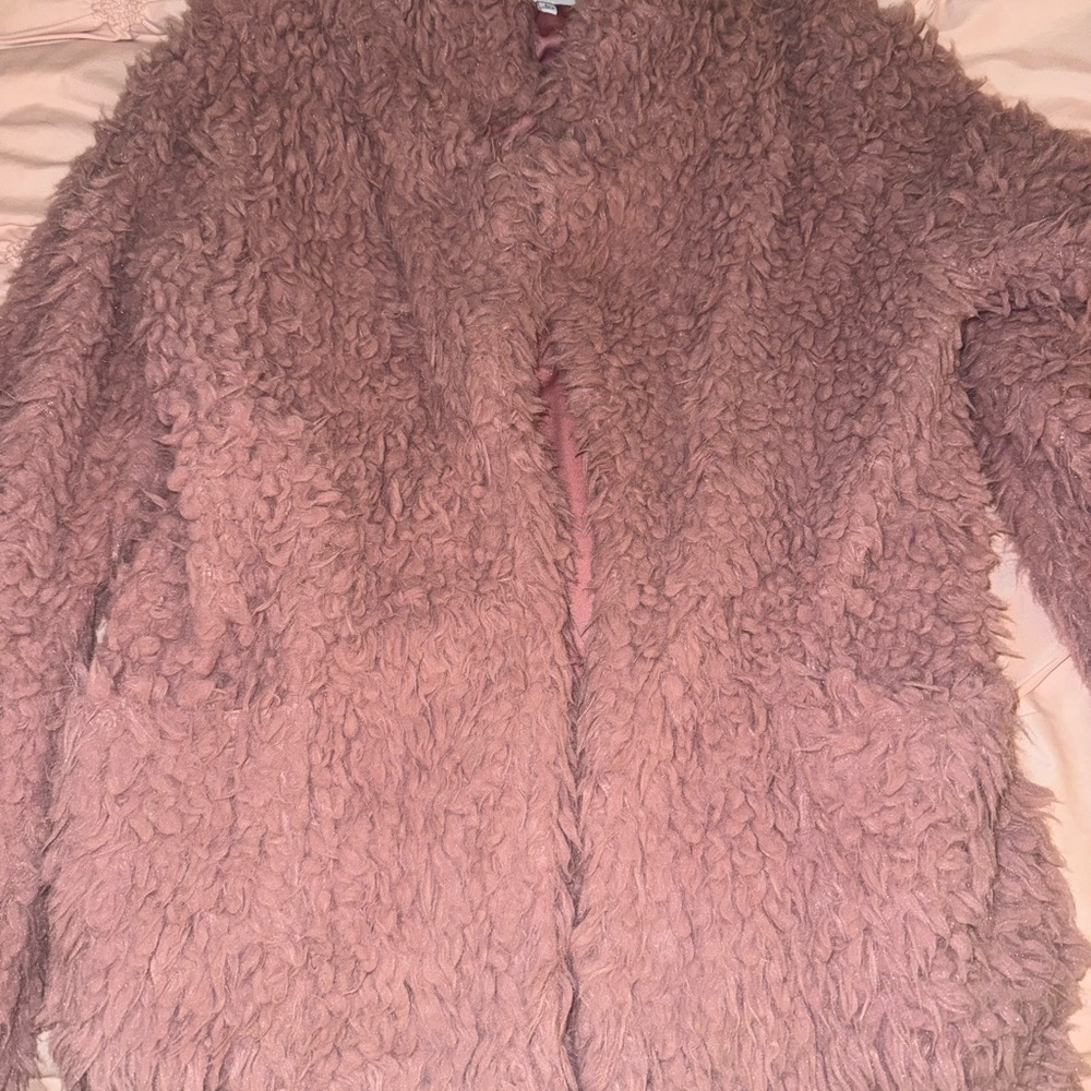 Fashion Nova Pink Teddy Jacket